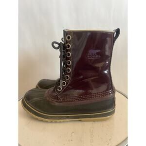 Sorel Dahlia NL1559-207 Patent Leather Waterproof Purple Boots
Women Sz US 7